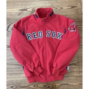 Majestic Adult Small Boston Red Sox MLB Therma Base Red Dugout Jacket